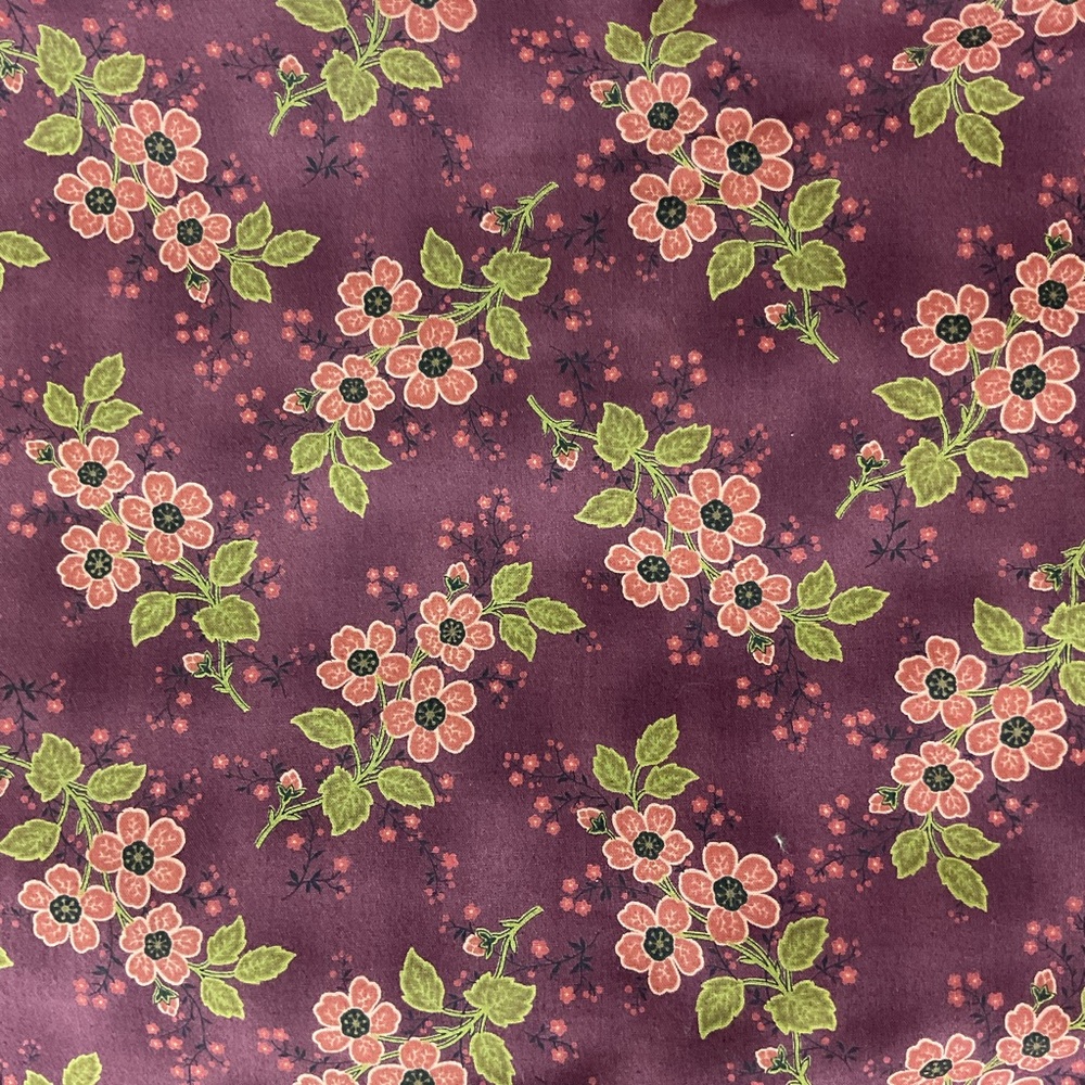 Vintage “Alice’s Scrapbag” by Barbara Brackman floral quilting cotton fabric